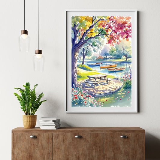 Sparkling Painting of New York Sunset