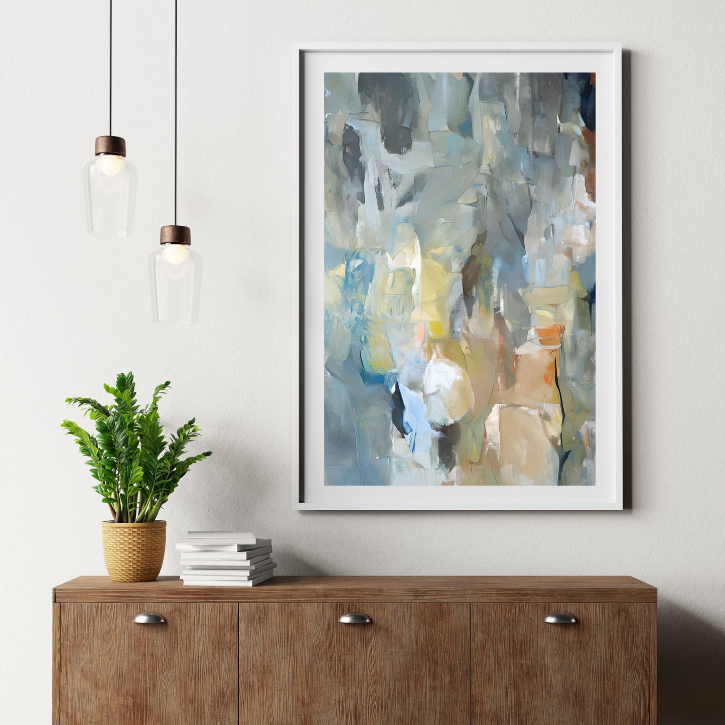 Abstract Expressionist Painting – Dynamic Colors & Textured Surface