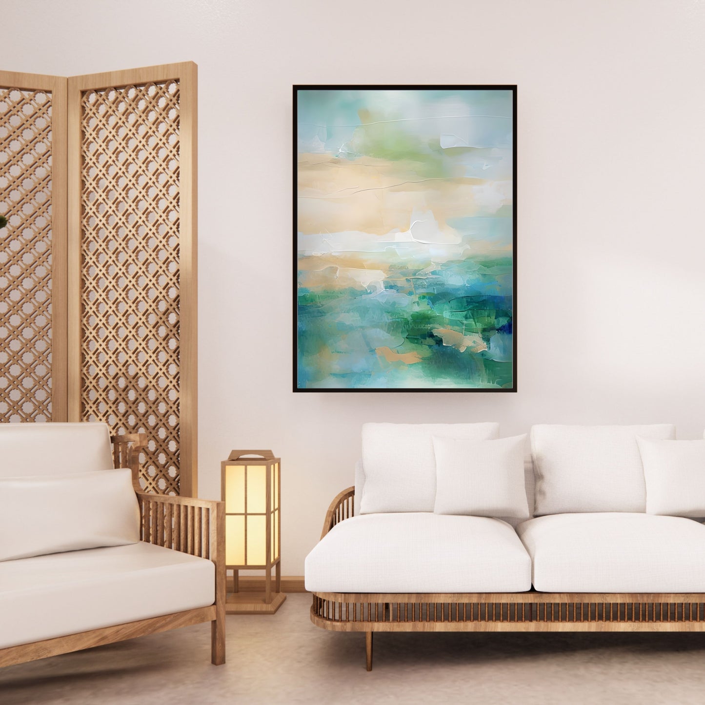 Soft Pastel Abstract Painting – Serene Modern Wall Art