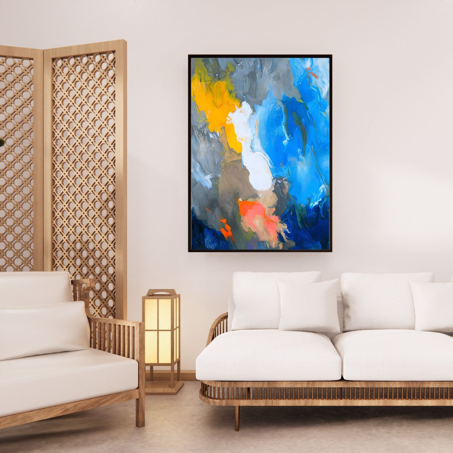 Bold Abstract Expressionist Painting – Vibrant Color Wall Art