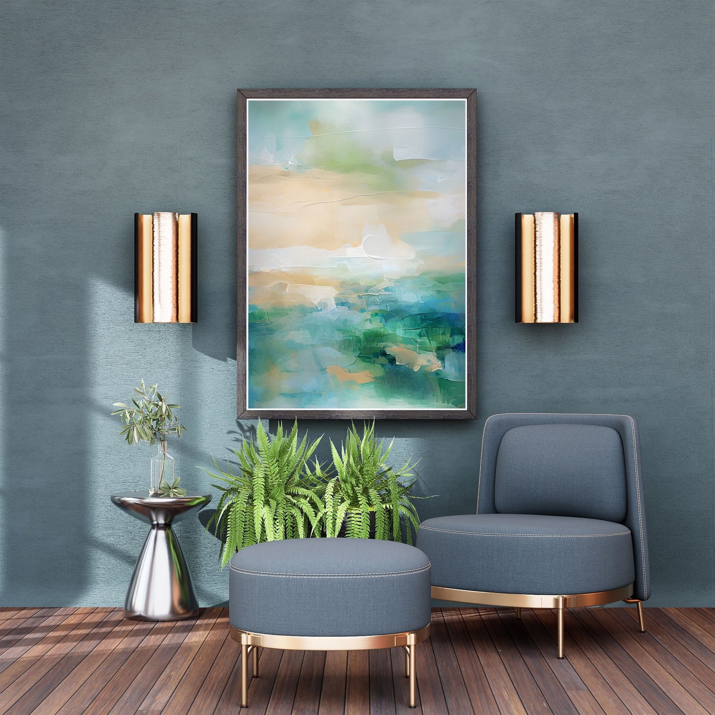Soft Pastel Abstract Painting – Serene Modern Wall Art
