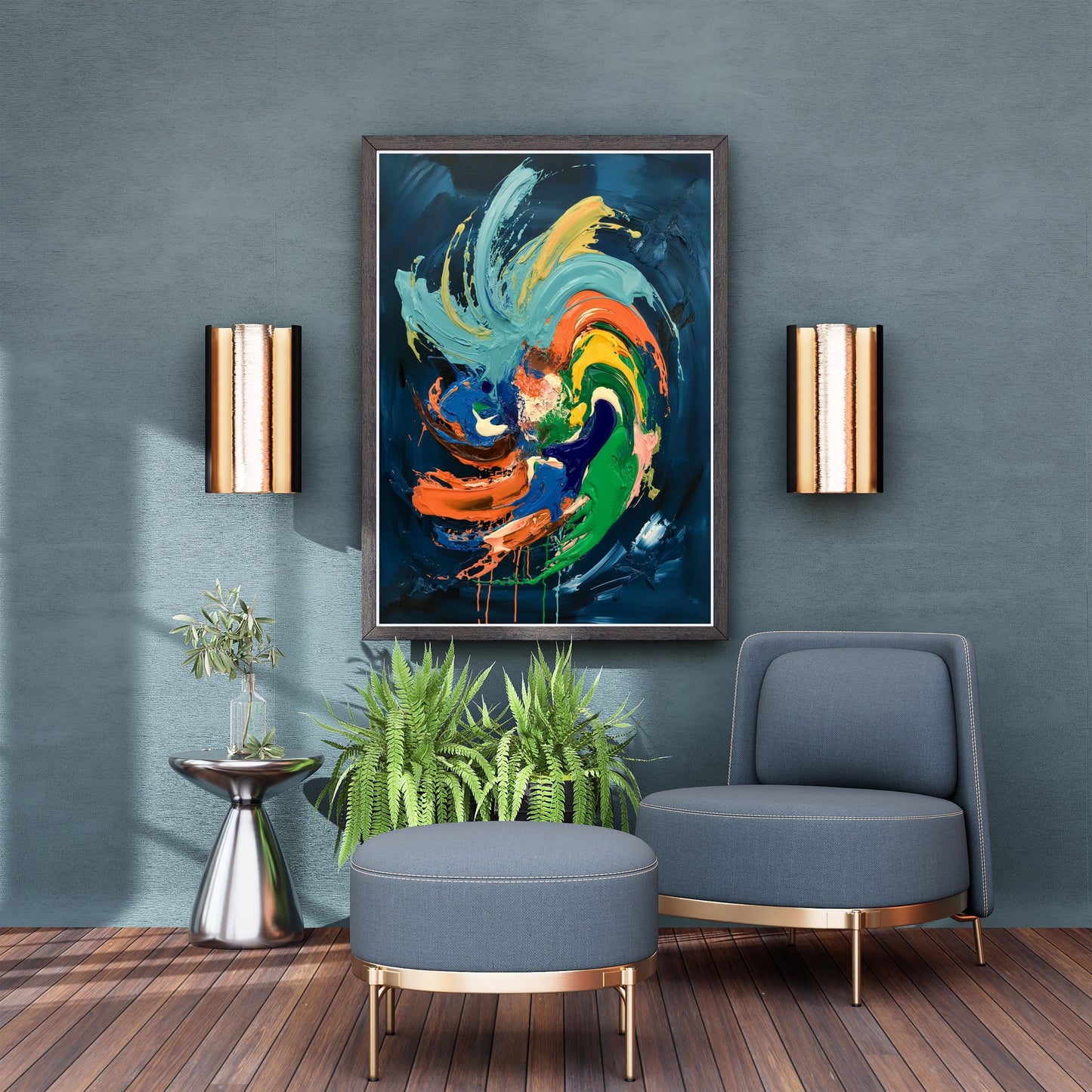 Abstract Expressionist Painting – Bold Modern Wall Art