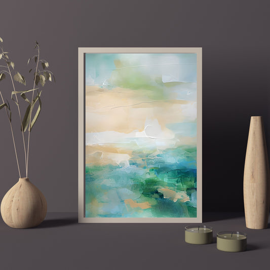 Soft Pastel Abstract Painting – Serene Modern Wall Art