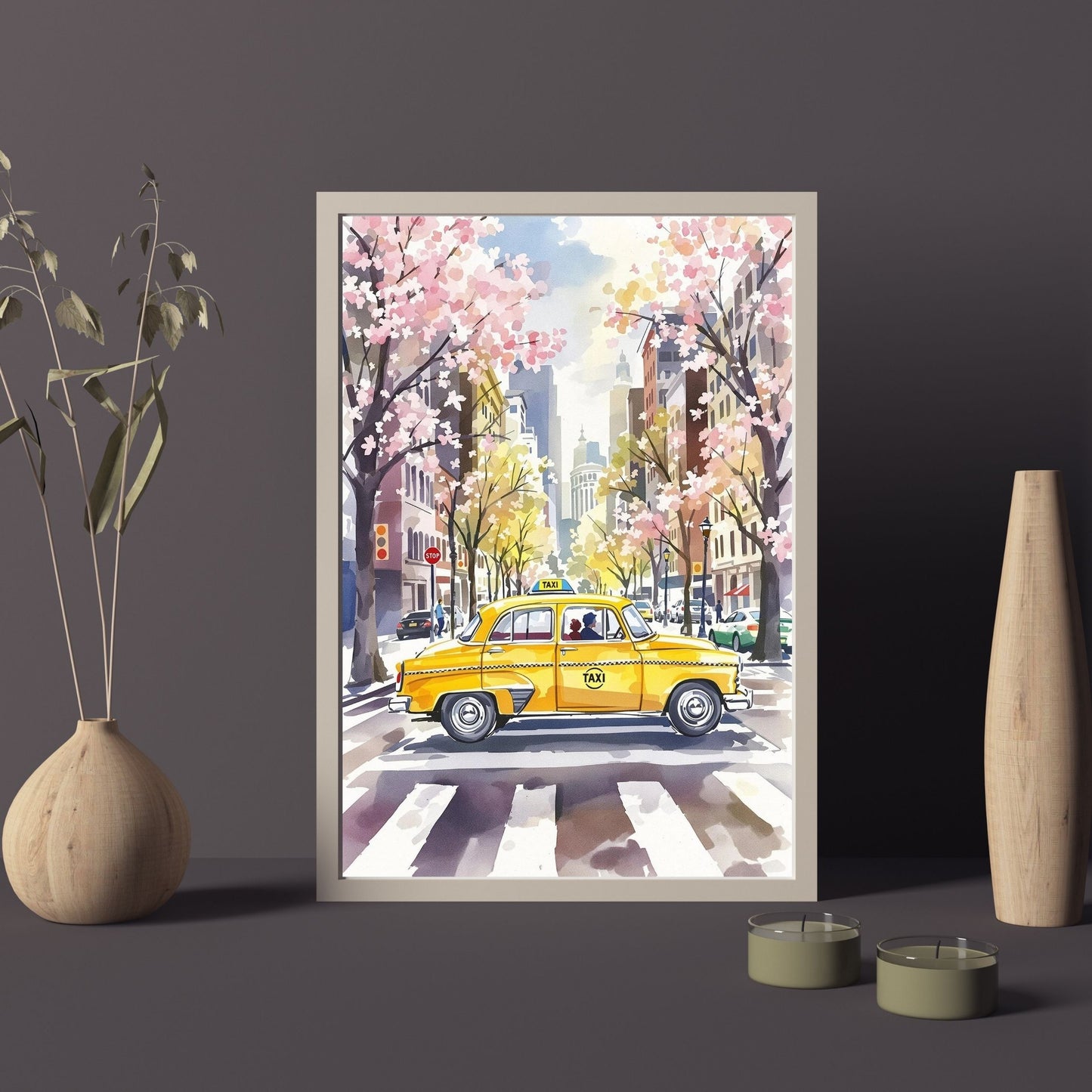 NYC City Yellow Old Car