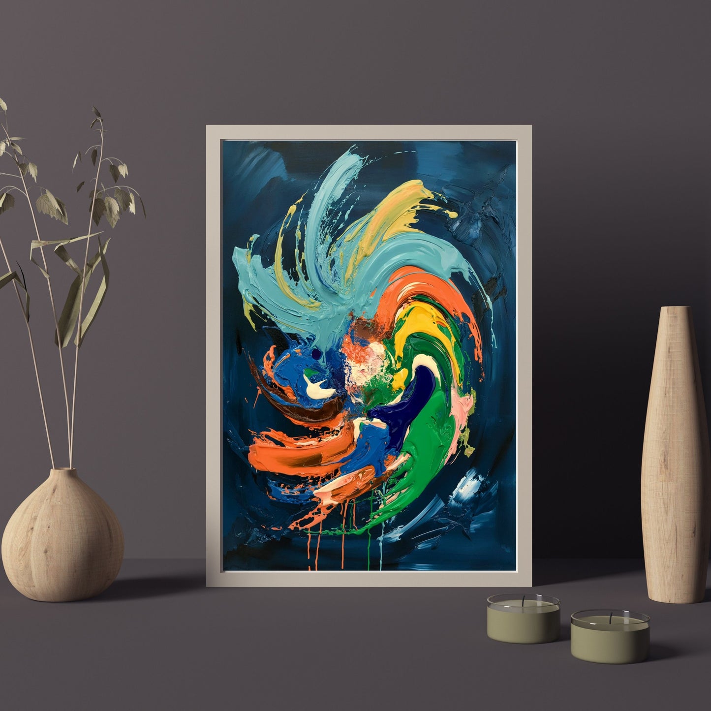 Abstract Expressionist Painting – Bold Modern Wall Art