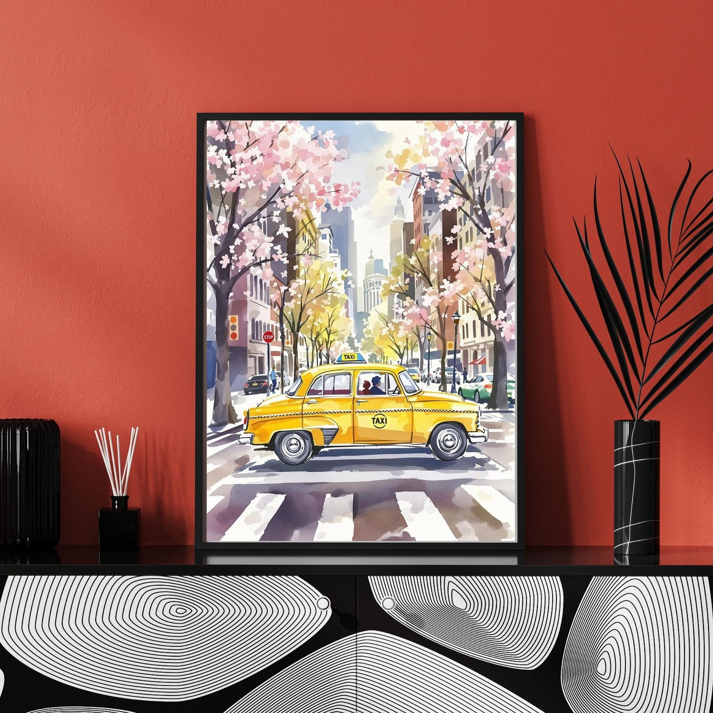 NYC City Yellow Old Car