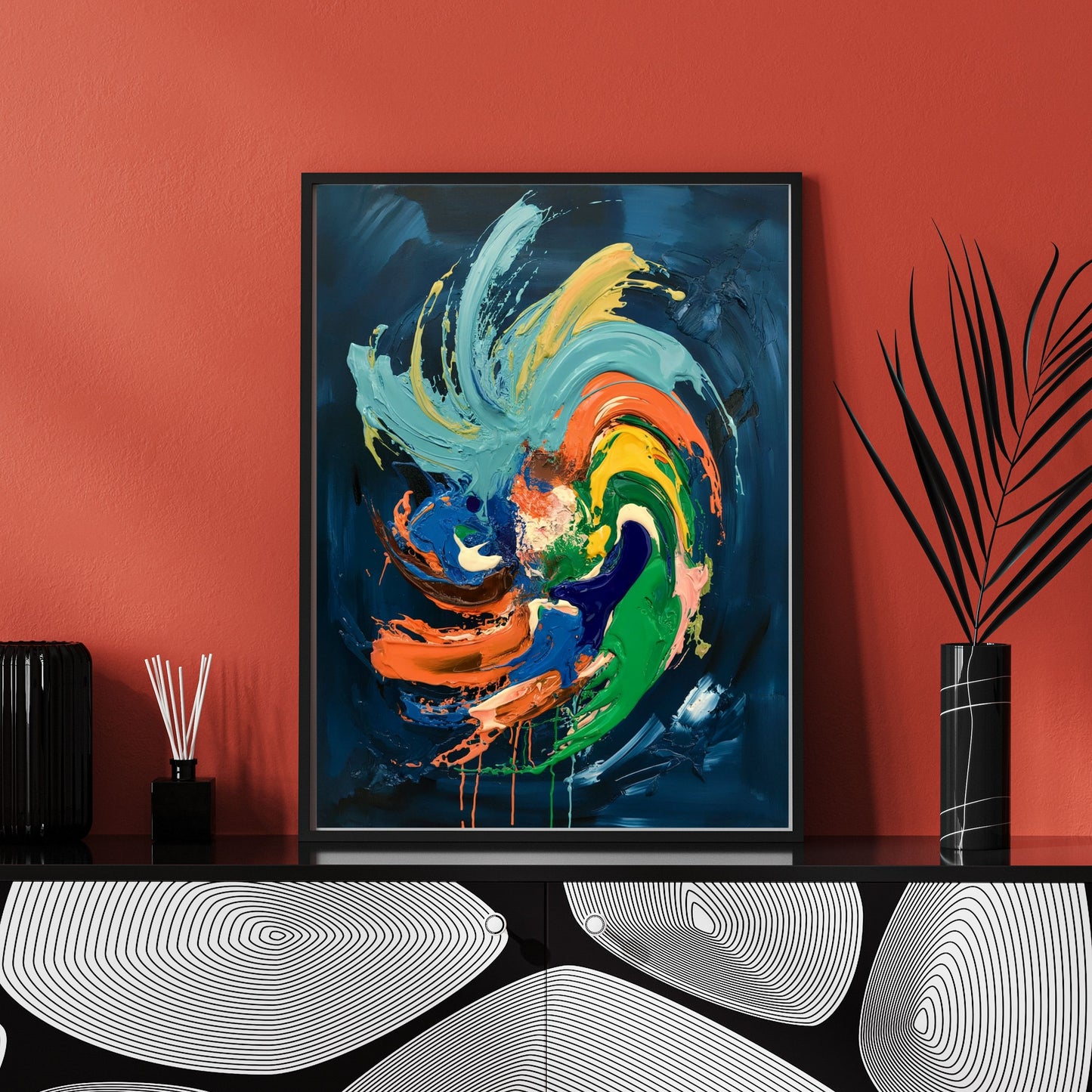 Abstract Expressionist Painting – Bold Modern Wall Art