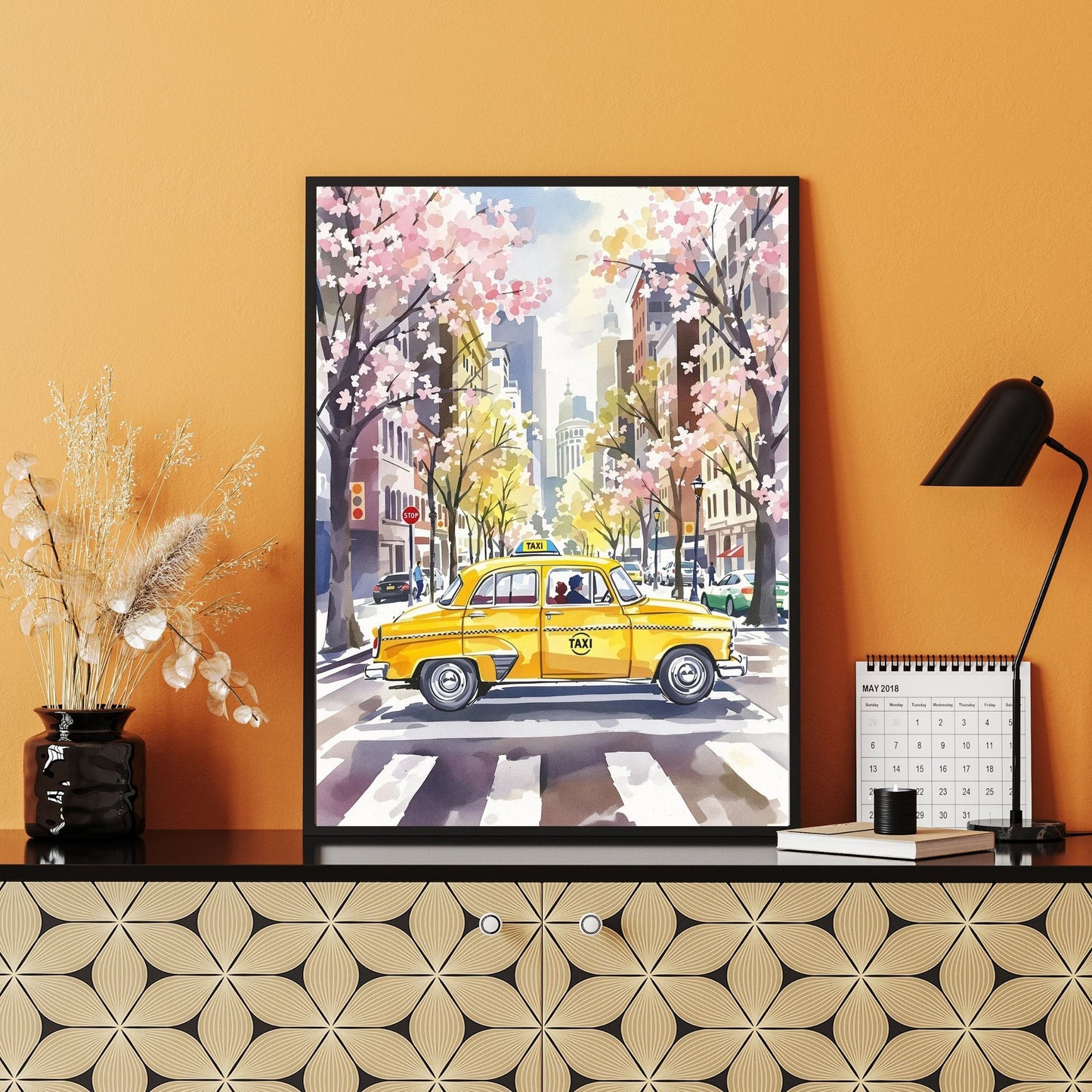 NYC City Yellow Old Car