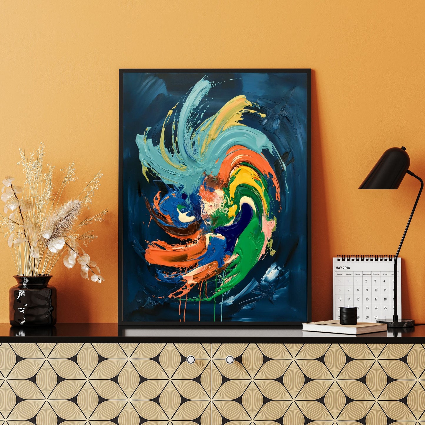 Abstract Expressionist Painting – Bold Modern Wall Art