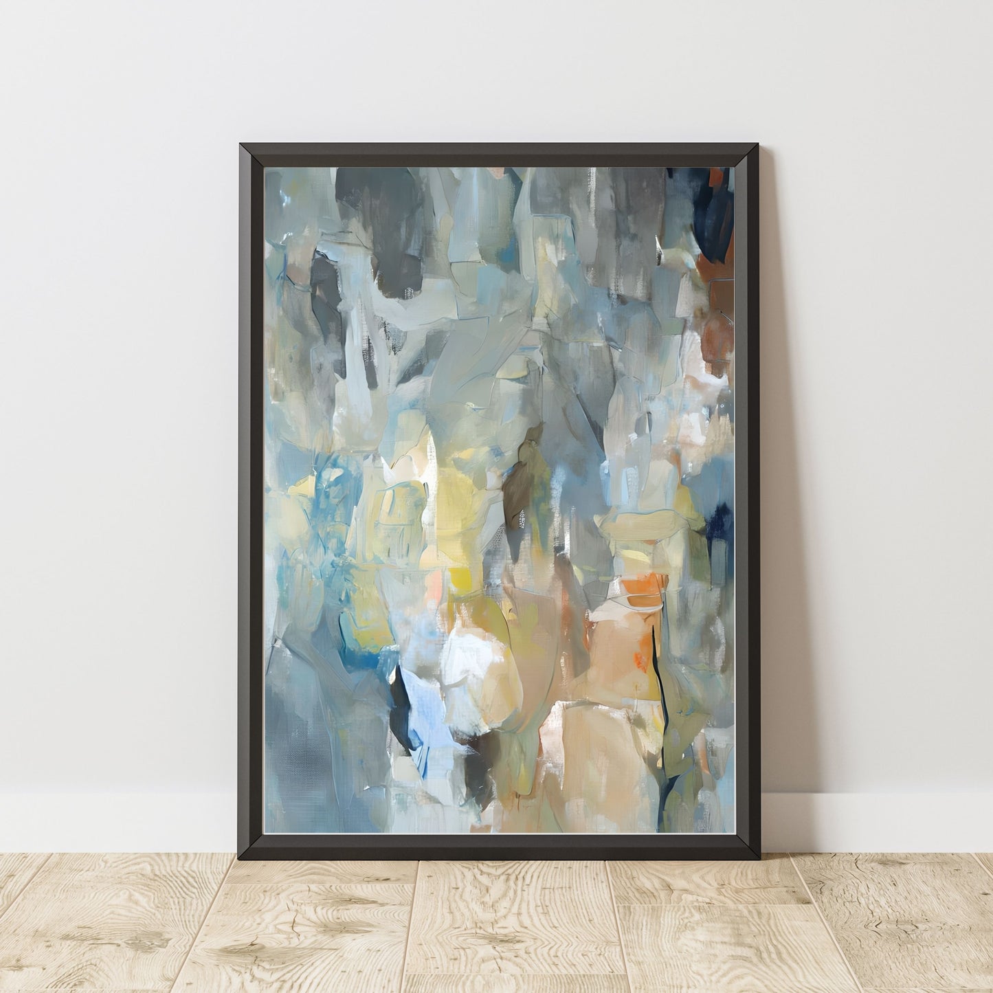 Abstract Expressionist Painting – Dynamic Colors & Textured Surface
