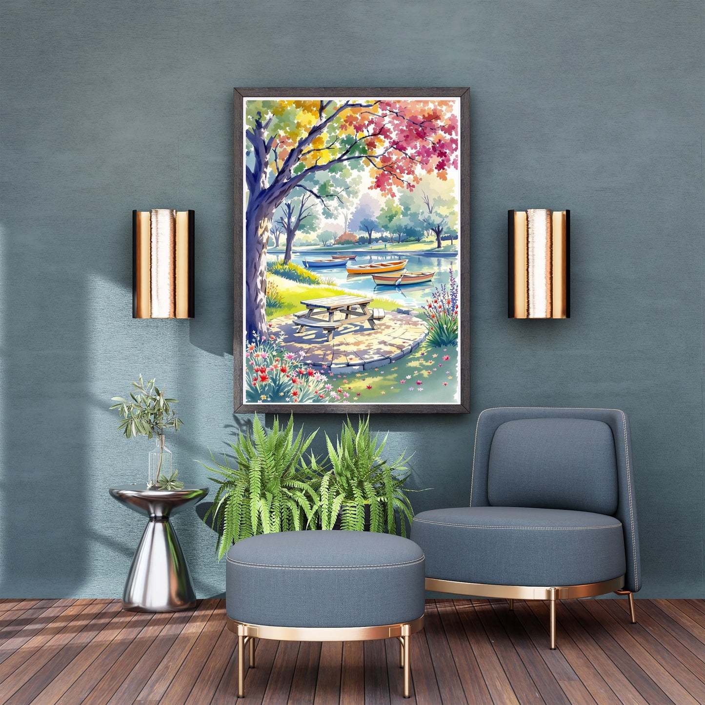 Sparkling Painting of New York Sunset