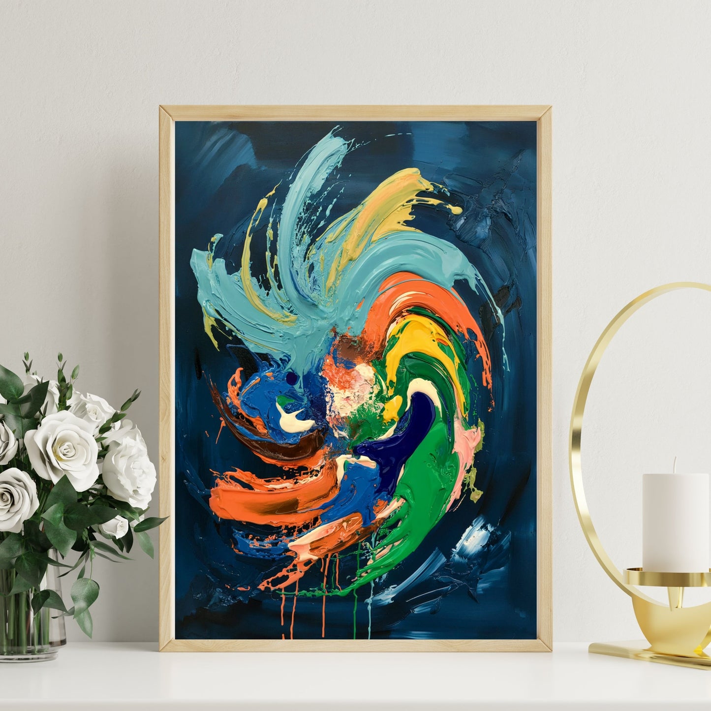 Abstract Expressionist Painting – Bold Modern Wall Art