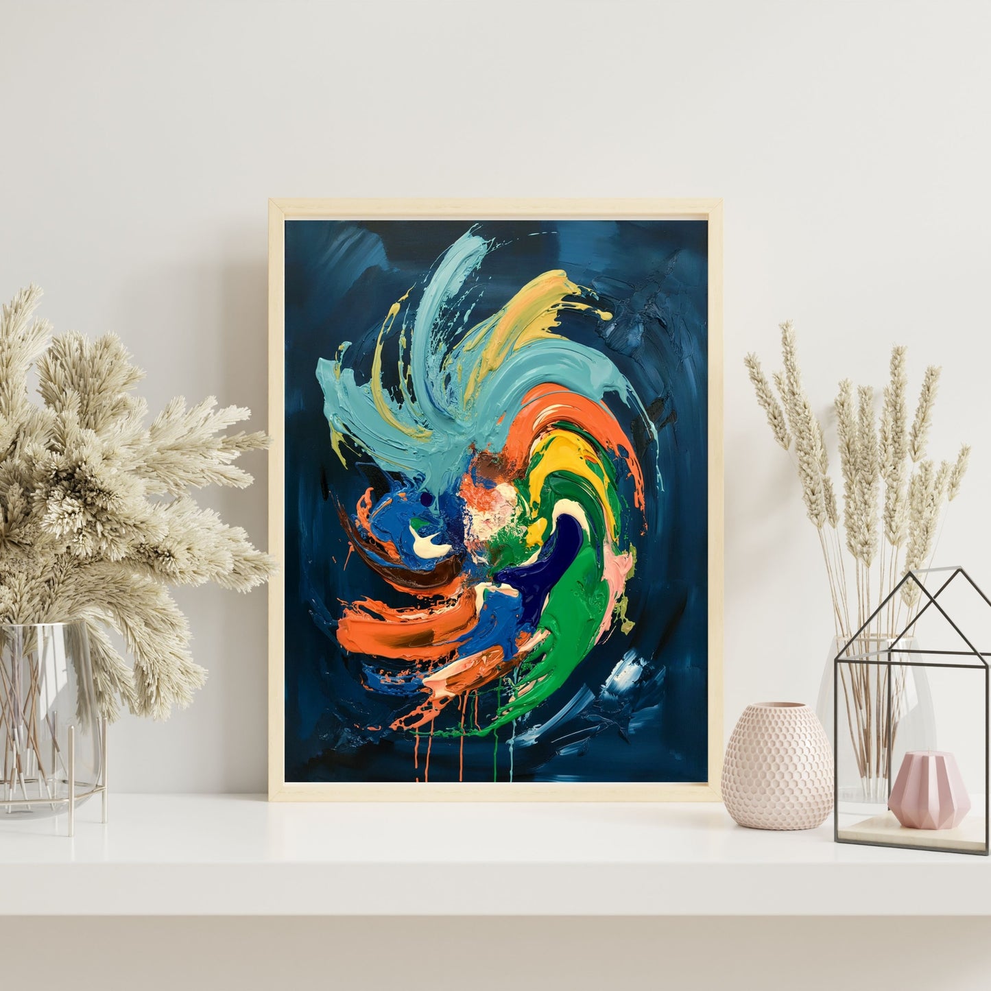 Abstract Expressionist Painting – Bold Modern Wall Art