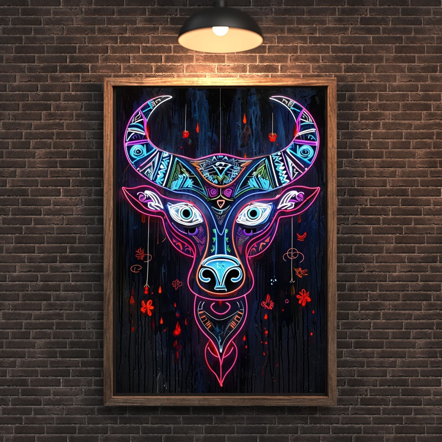 Neon Abstract Bull