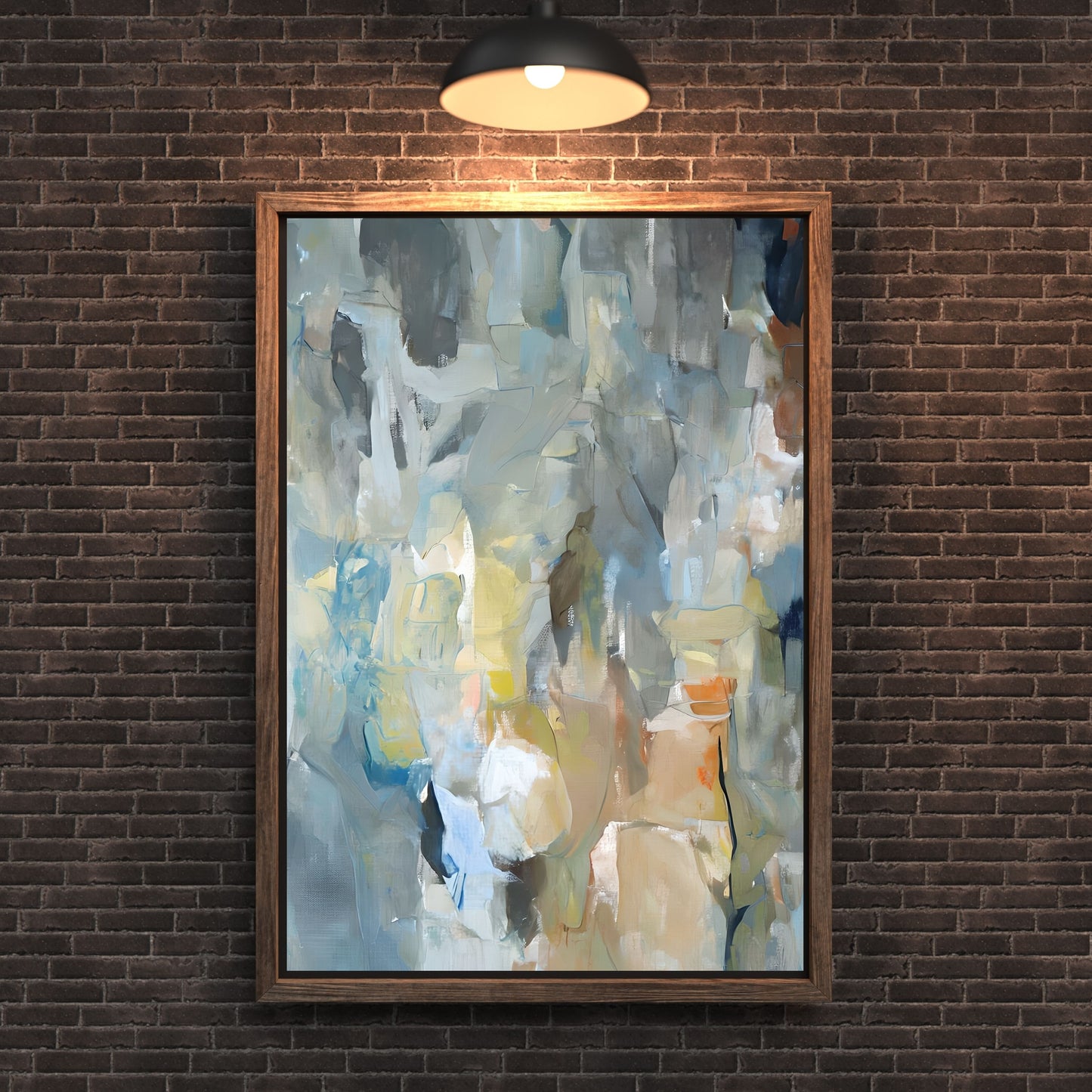 Abstract Expressionist Painting – Dynamic Colors & Textured Surface