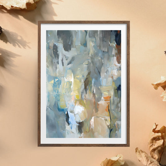 Abstract Expressionist Painting – Dynamic Colors & Textured Surface
